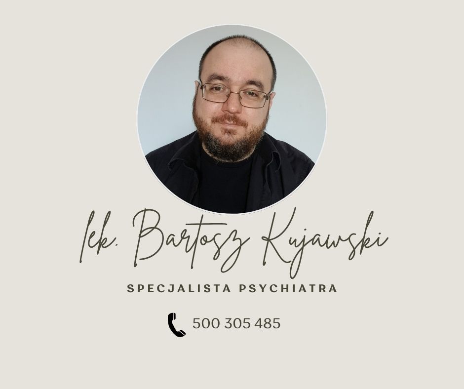 Grafika powr&oacute;t do pracy lekarz psychiatra Bartosz Kujawski